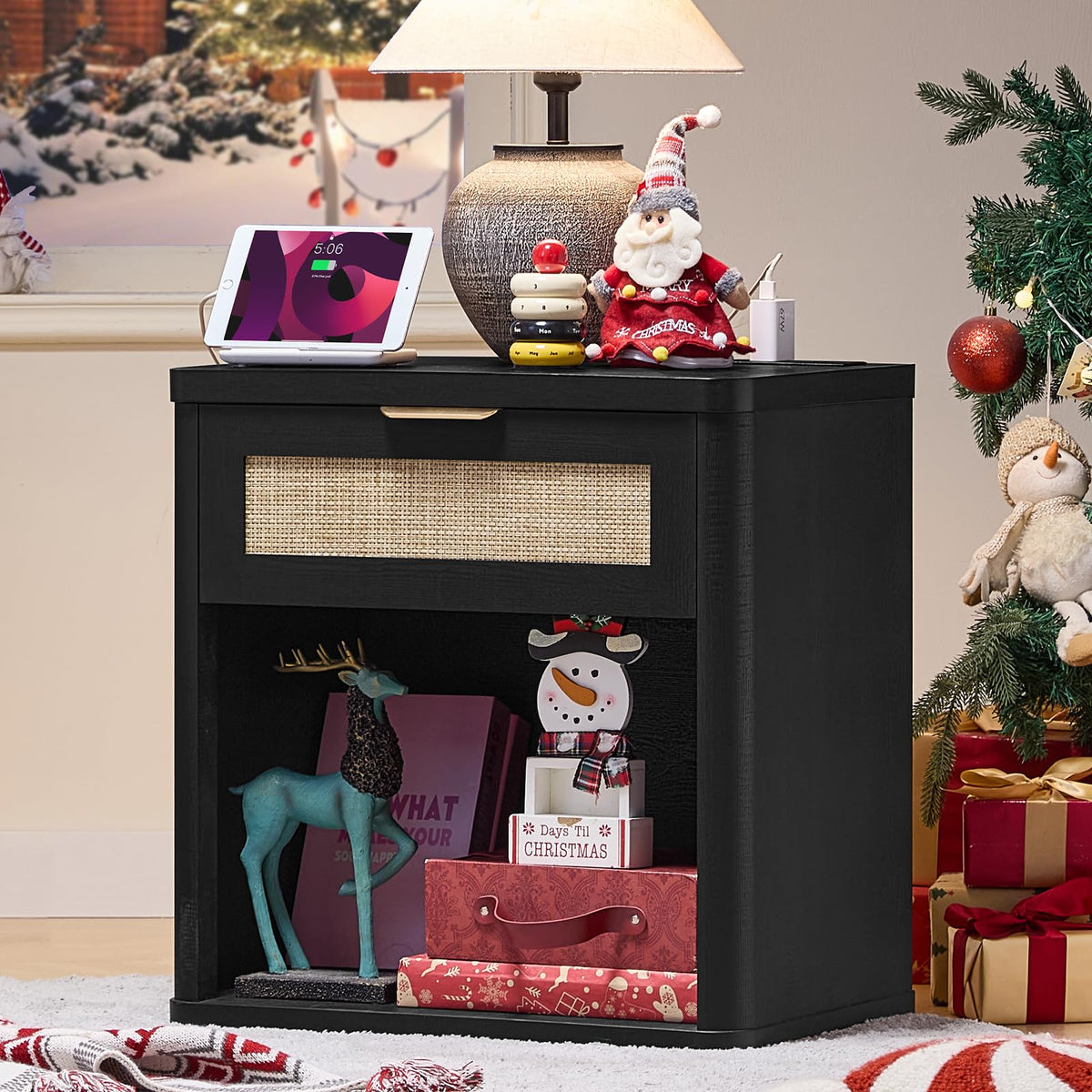 LEYAOYAO Rattan Dresser for Bedroom, 41" Tall Chest of Drawers