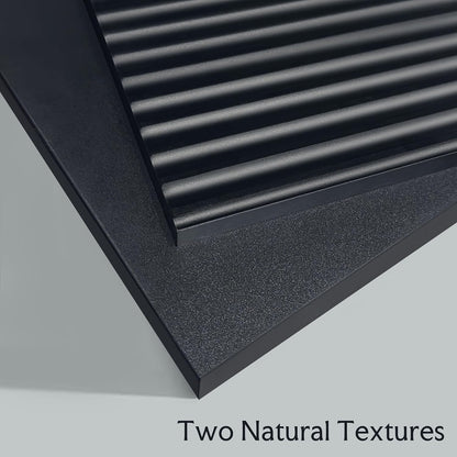 Wood Nightstand Set of 2, Fluted Bedside Tables with 2 Drawers