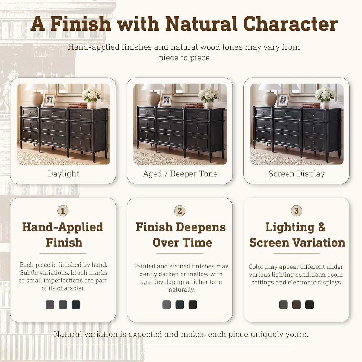 STO'SENSE 63" Wide 9 Drawer Dresser w/Charging Station, Long Wood Double Dresser with Framed Drawer Fronts, Vintage Metal Handles and Solid Wood Tapered Legs,Bedroom Storage Chest and TV Stand,Black