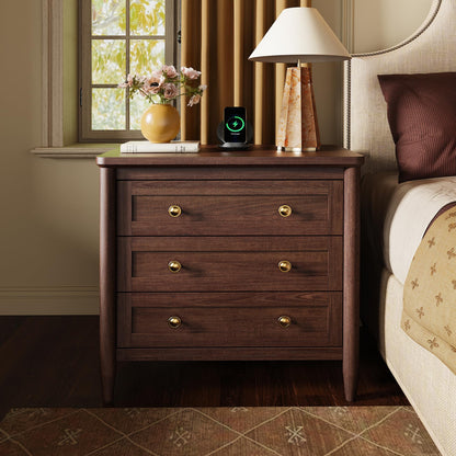 Huuger 27''H Tall Nightstands with Hidden Charging Station