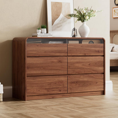 Ieejdn Dresser for Bedroom with 9 Drawers, 63" Modern Chest of Drawers, Dresser TV Stand, Wood Drawer Organizer for Living Room, Hallway, Tan