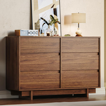 HOUROM Walnut Dresser for Bedroom, 59in Modern 9 Drawer Chest of Drawers