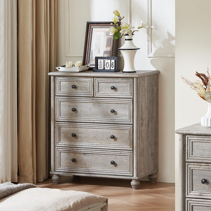 RWYHG Farmhouse 5 Drawer Dresser for Bedroom, 35.5" Small Dressers