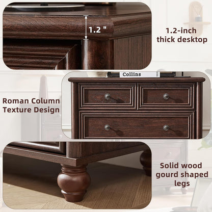 RWYHG Farmhouse 5 Drawer Dresser for Bedroom, 35.5" Small Dressers