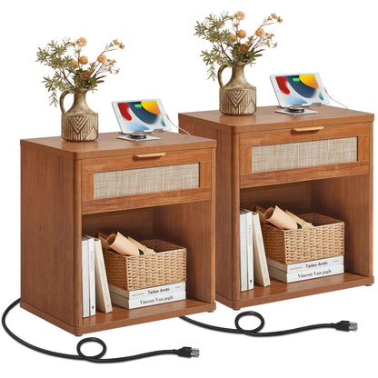 LEYAOYAO Rattan Dresser for Bedroom, 41" Tall Chest of Drawers