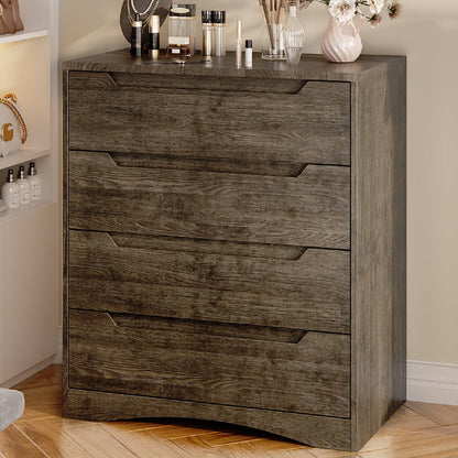 Gizoon 4 Drawer Dresser for Bedroom, Sturdy White Chest of Drawers, White