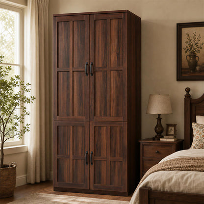 Garvee 71'' Armoire Wardrobe Closet with 3Drawers,Farmhouse Wardrobe Closet