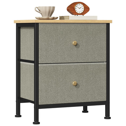 Sweetcrispy Nightstands Set of 2 with 2 Storage Drawer, Small Bedside Table