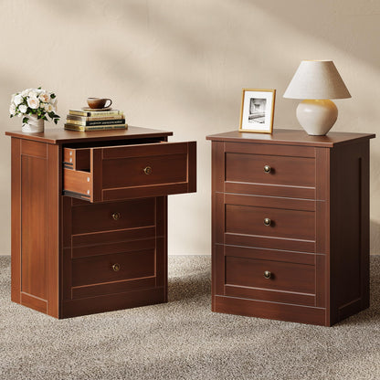 wanan Nightstands Set of 2 with Hidden Drawer, White