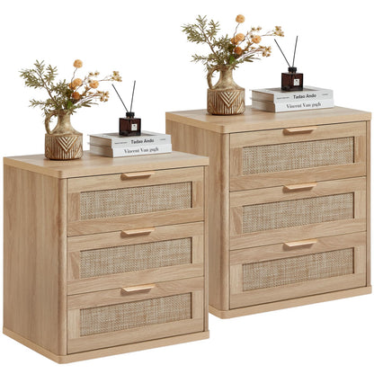 LEYAOYAO Rattan Dresser for Bedroom, 41" Tall Chest of Drawers