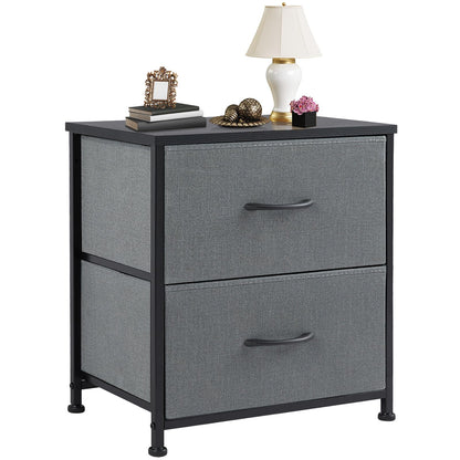 DUMOS Night Stand Small Dresser for Bedroom with 2 Drawers, Bedside Table