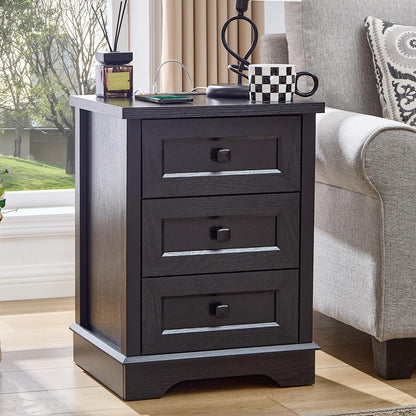 SOOWERY Farmhouse Dresser for Bedroom, Tall Chest of Drawers, Dark Cherry