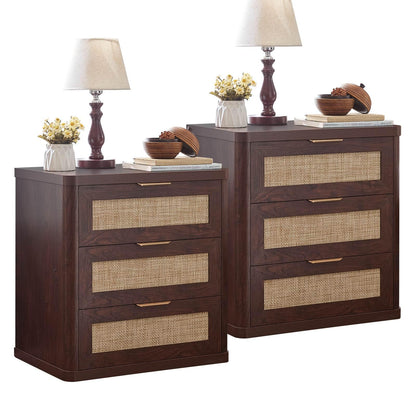 LEYAOYAO Rattan Dresser for Bedroom, 41" Tall Chest of Drawers