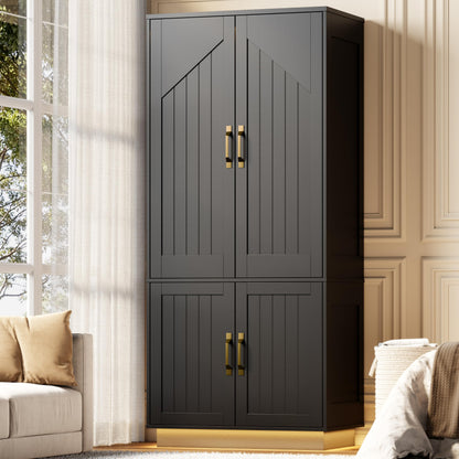 Gyfimoie Tall Armoire Wardrobe Closet with 2 Door and 3 Drawers