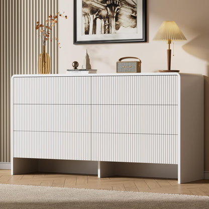 Furniway Black 5 Drawer Dresser for Bedroom, Curved Tall Dresser with Push-to-Open Design, Chest of Drawers for Bedroom, Living Room, Hallway, 15.7”D x 32”W x 47.2”H