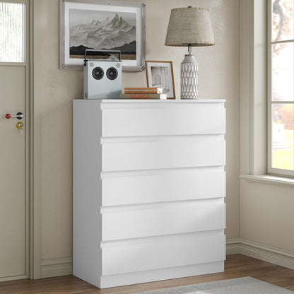 Furniouse Modern 9 Large Storage Drawers Dresser for Clothes Organizer, White Modern Chest of Drawers for Closet, 60" Long Drawer Organizer Cabinet for Bedroom,Living Room,Entryway,Hallway