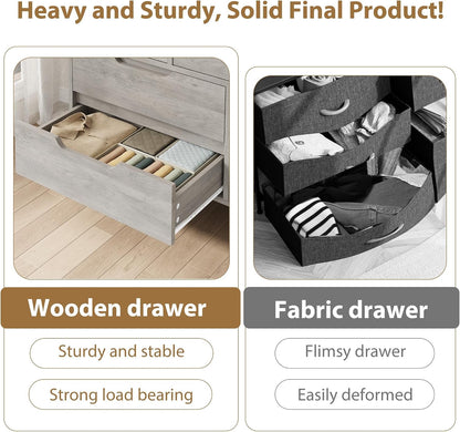 Garvee 7 Dresser for Bedroom, 55" Wide Dresser Drawer with Storage