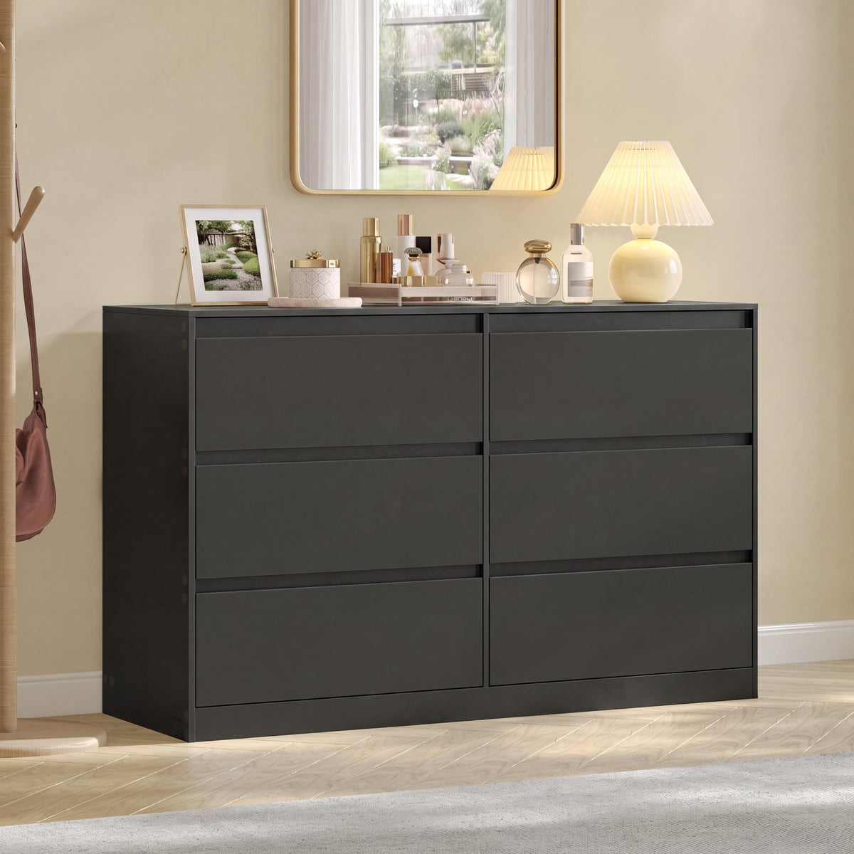 VASAGLE Modern 6-Drawer Dresser, Clothes Storage Cabinet