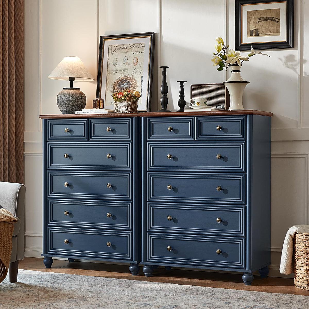 RWYHG Farmhouse 5 Drawer Dresser for Bedroom, 35.5" Small Dressers