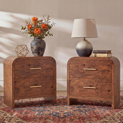 Night Stand Set of 2, 3-Drawer