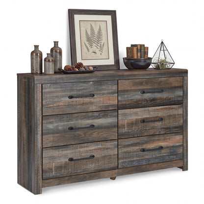Signature Design by Ashley Rustic 6 Drawer Bedroom Dresser, Drystan