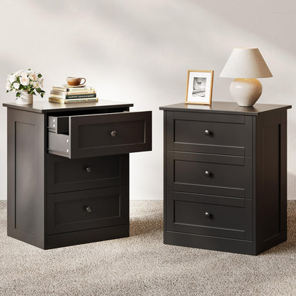 wanan Nightstands Set of 2 with Hidden Drawer, White
