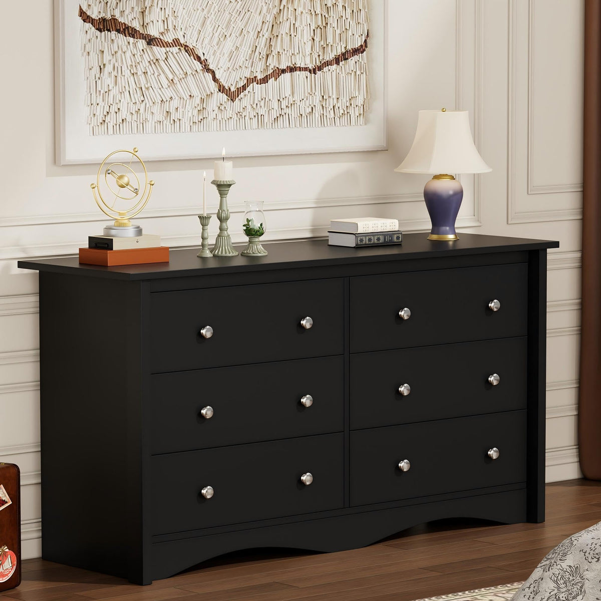YESHOMY White Dresser for Bedroom with 6 Drawer, 47.2" Organizer Drawers