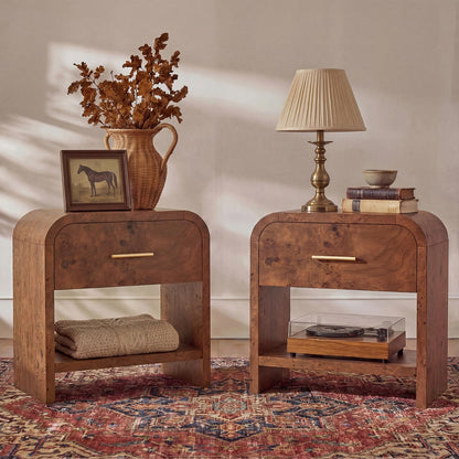 Night Stand Set of 2, 3-Drawer