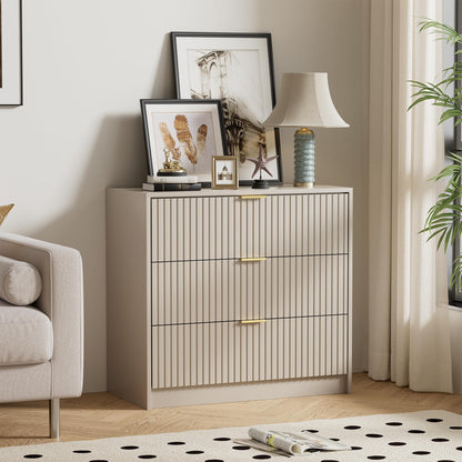 Furniway 55" Wide Green Dresser for Bedroom, Fluted 8 Drawer Dresser