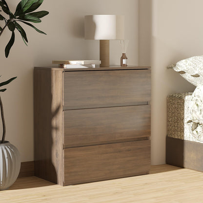 woodtalks 3 Drawer Dresser, Wood Chest Drawers with Storage for Closet, Bedroom, Living Room and Hallway, Drawers Dresser Bedside Nightstand, White