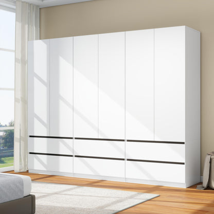 White Armoire Wardrobe Closet with 2 Drawers: 75" H x 31.5" W