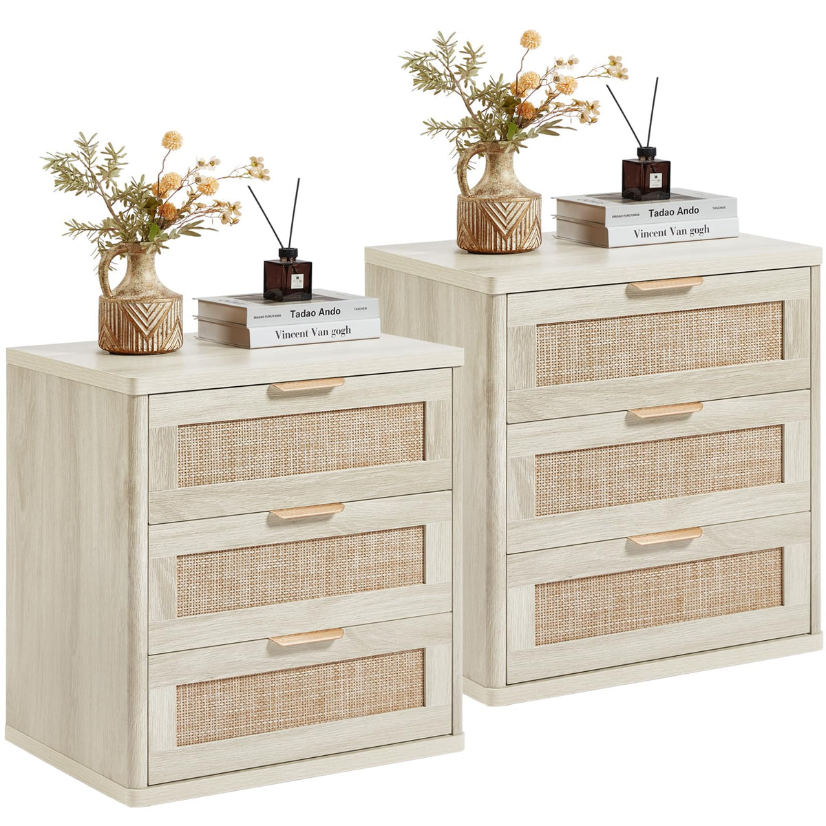 LEYAOYAO Rattan Dresser for Bedroom, 41" Tall Chest of Drawers