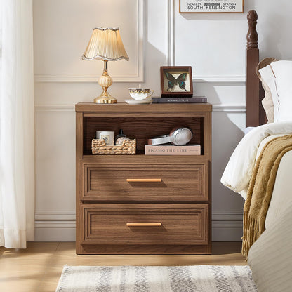 RWYHG 55.1" Wide Farmhouse 6 Drawers Dresser for Bedroom, Light Walnut