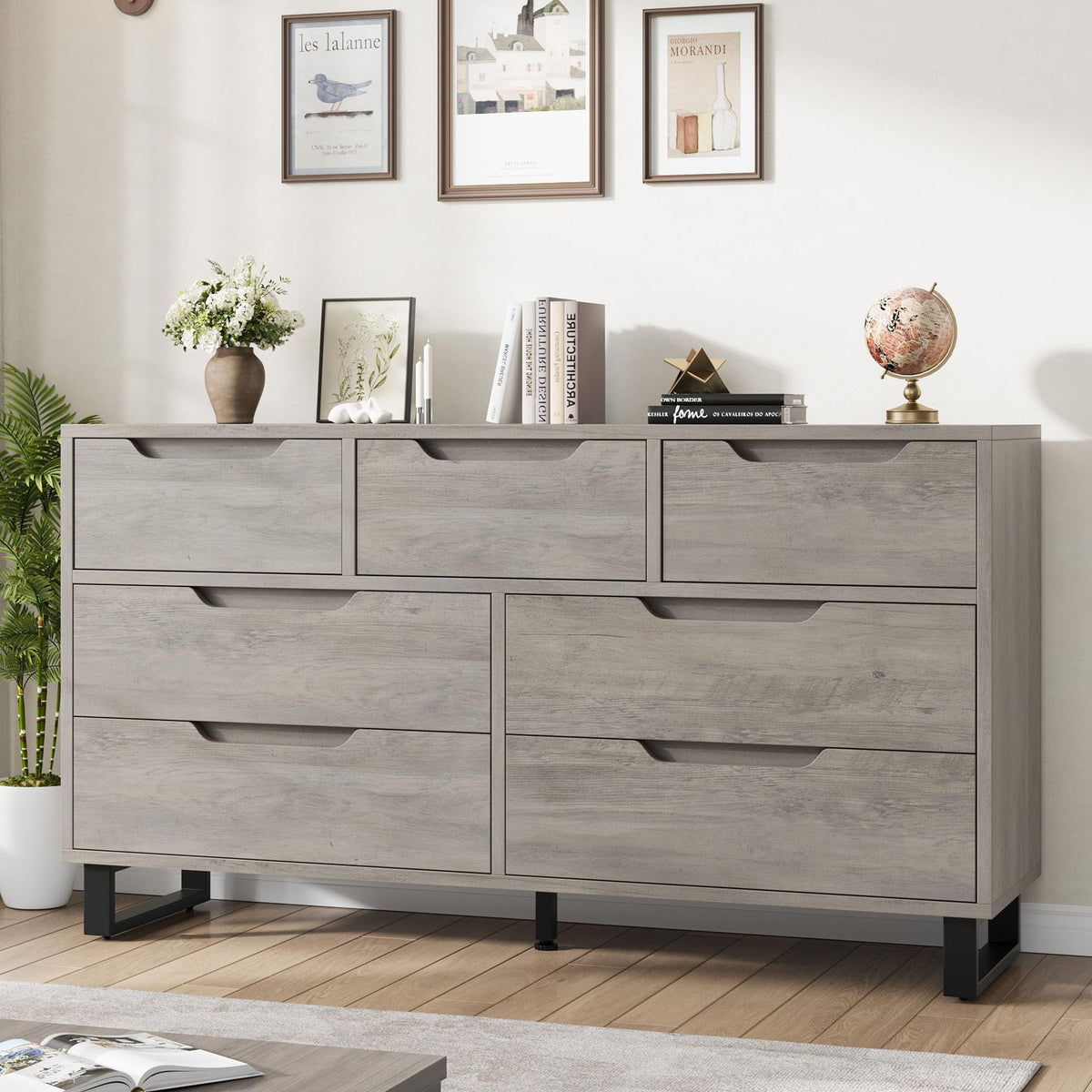 Garvee 5 Dresser for Bedroom, 50.5" Vertical Dresser Drawer with Storage