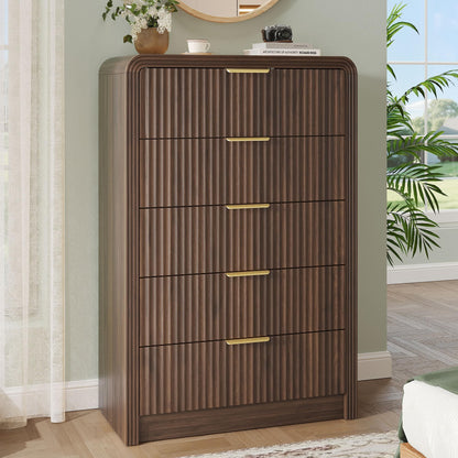 Decofy Fluted 9 Drawers Dresser, 63'' Wide Chest of Drawers for Bedroom