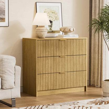 Furniway 55" Wide Green Dresser for Bedroom, Fluted 8 Drawer Dresser