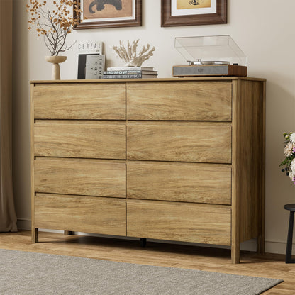 Furniway 31.5" Wide 3 Drawer Wood Dresser for Bedroom with Legs, Walnut