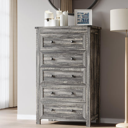 BORNOON 9-Drawer Dresser, Modern Wooden Storage Chest of Drawers, Dresser TV Stand, Wood Drawer Organizer with Metal Handles for Bedroom, Living Room, Hallway