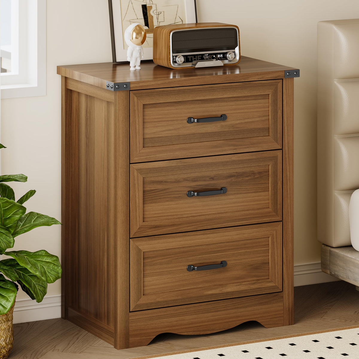 BORNOON 6-Drawer Dresser for Bedroom, Modern Wooden Chest of Drawers with Metal Handles, Anti-Tipping Design, Sturdy and Stable Storage Organizer for Living Room, Entryway, Home Office