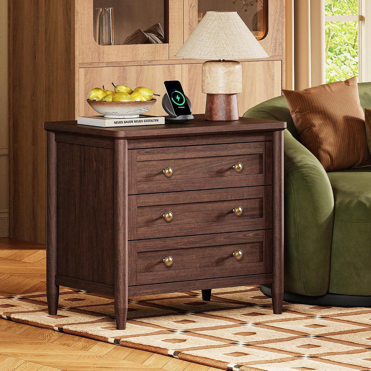 Huuger 27''H Tall Nightstands with Hidden Charging Station