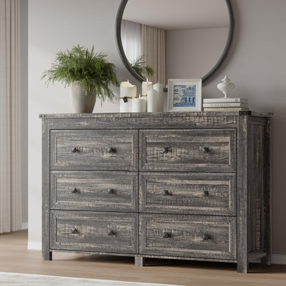 BORNOON 9-Drawer Dresser, Modern Wooden Storage Chest of Drawers, Dresser TV Stand, Wood Drawer Organizer with Metal Handles for Bedroom, Living Room, Hallway