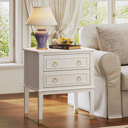 Huuger 27.6 Inch Tall Nightstand with Charging Station, USB-C Port